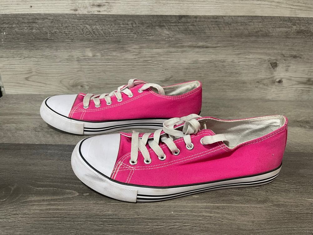 Epic Step Women’s Pink Canvas Sneakers Low Shoes Sz 10 Est 10.25 Insole